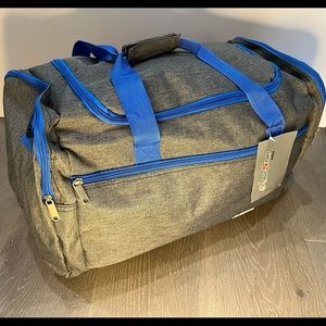 Argo Sport USA Grey Duffle Bag with blue trim